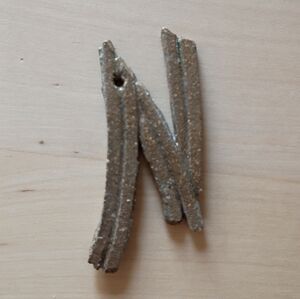 Brown "N" Ceramic Pendant